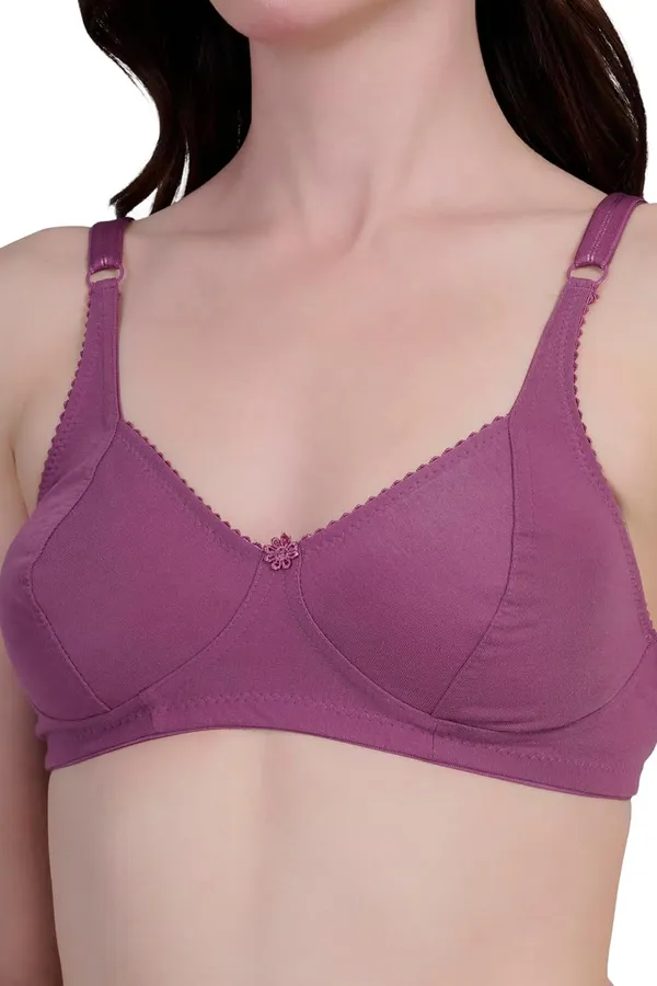 Dark_Pink_Cotton_Non_Padded_Wire_Free_Bra_For_Women
