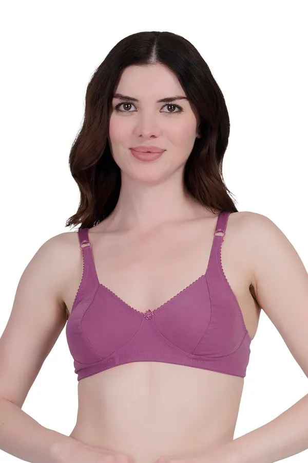 Dark_Pink_Cotton_Non_Padded_Wire_Free_Bra_For_Women