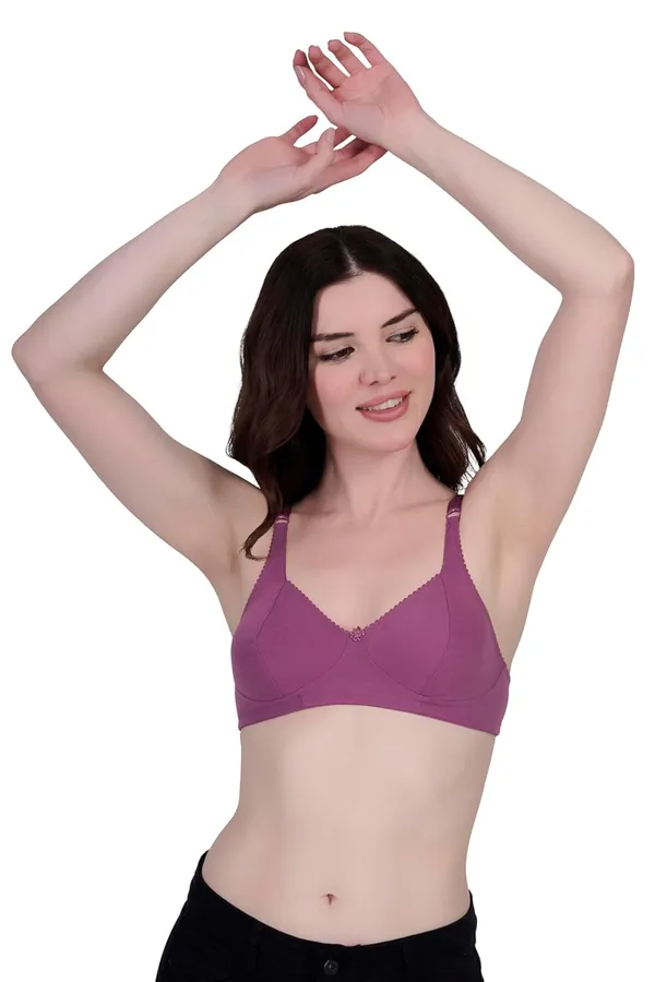 Dark_Pink_Cotton_Non_Padded_Wire_Free_Bra_For_Women