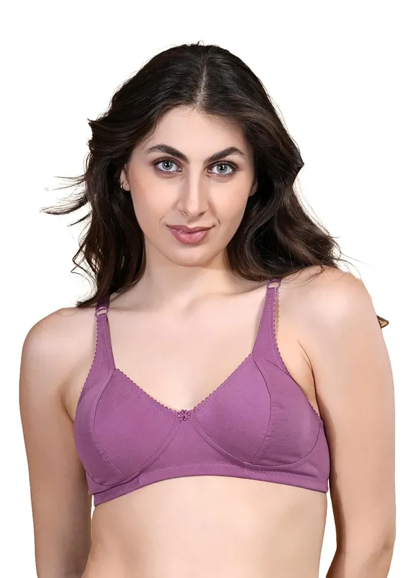 Purple_Cotton_Non_Padded_Wire_Free_Bra_For_Women