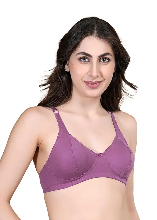Purple_Cotton_Non_Padded_Wire_Free_Bra_For_Women