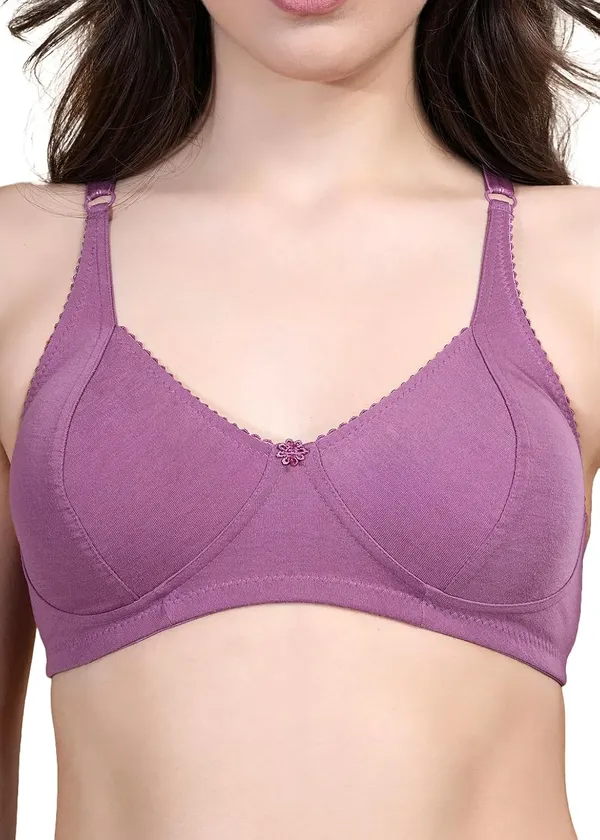 Purple_Cotton_Non_Padded_Wire_Free_Bra_For_Women