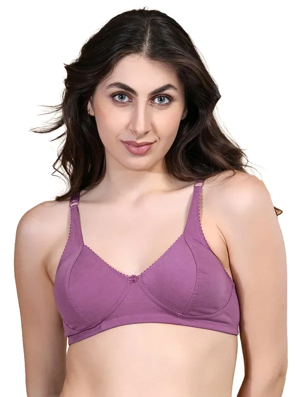 Purple_Cotton_Non_Padded_Wire_Free_Bra_For_Women