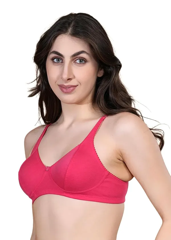 Red_Cotton_Non_Padded_Wire_Free_Bra_For_Women