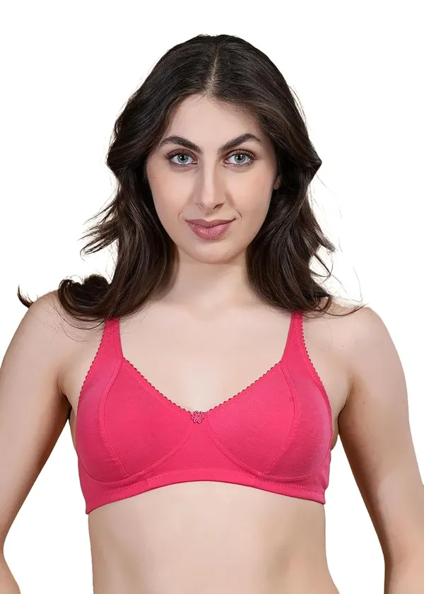 Red_Cotton_Non_Padded_Wire_Free_Bra_For_Women