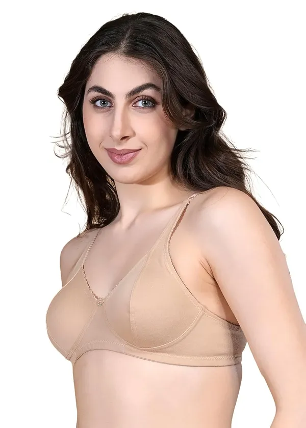 Blue_And_Beige_Cotton_Non_Padded_Wire_Free_Bra_Combo_Set_For_Women_Pack_Of_2