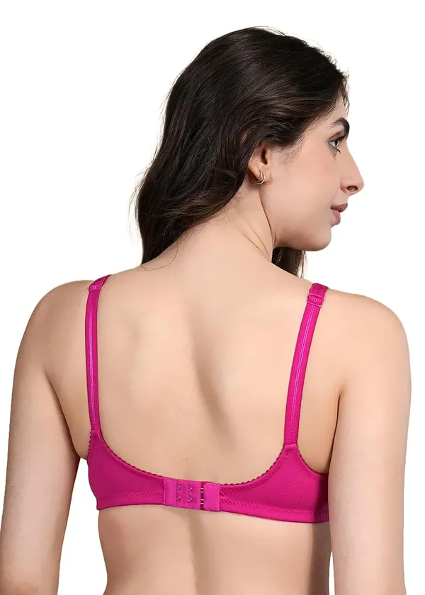 Pink_Cotton_Non_Padded_Wire_Free_Bra_For_Women
