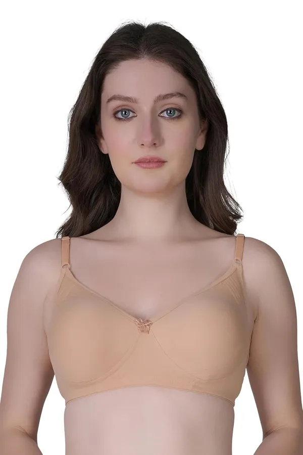 Beige_Wirefree_Non_Padded_Super_Combed_Cotton_Coverage_Everyday_Bra_For_Women