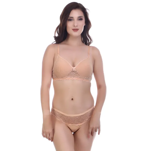 Women_Net_Bra_Panty_Set_for_Lingerie_Beige_Skin_Set