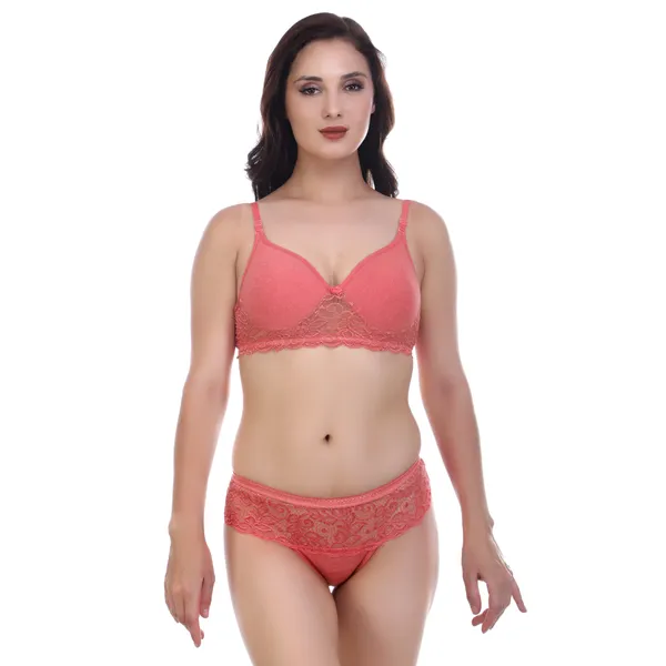 Women_Net_Bra_Panty_Set_for_Lingerie_Peach_Pink_Set