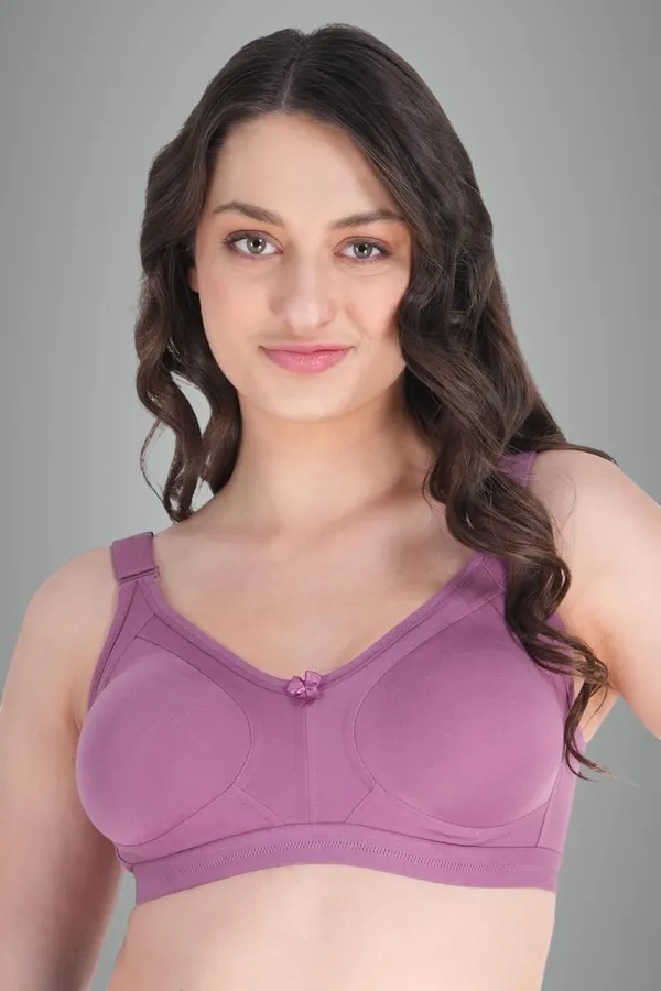 Purple_Cotton_Non_Padded_Wire_Free_Full_Coverage_Bra_For_Women
