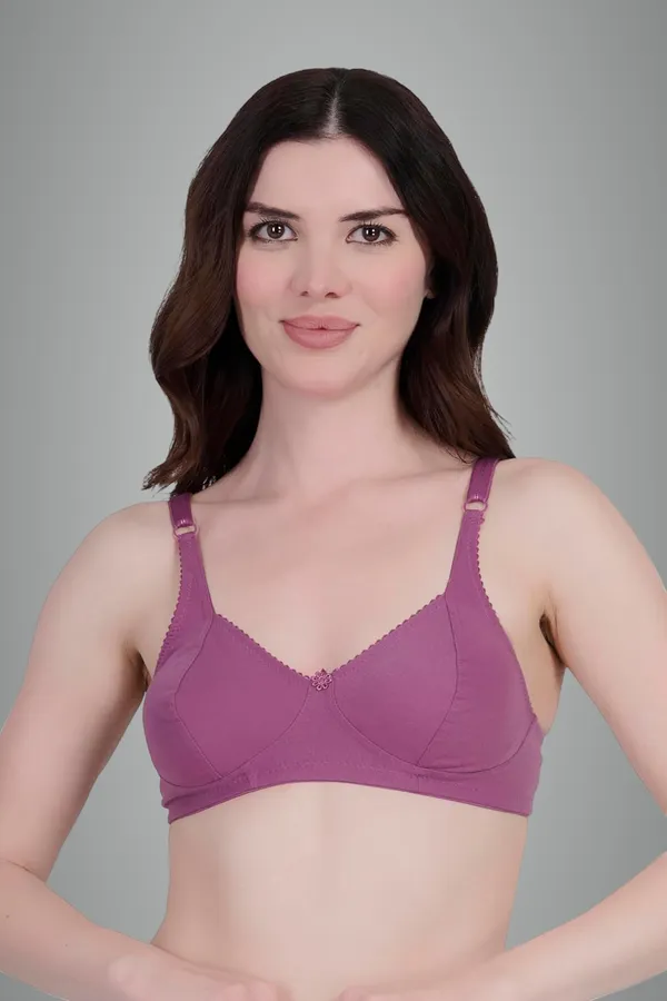 Dark_Pink_Cotton_Non_Padded_Wire_Free_Bra_For_Women