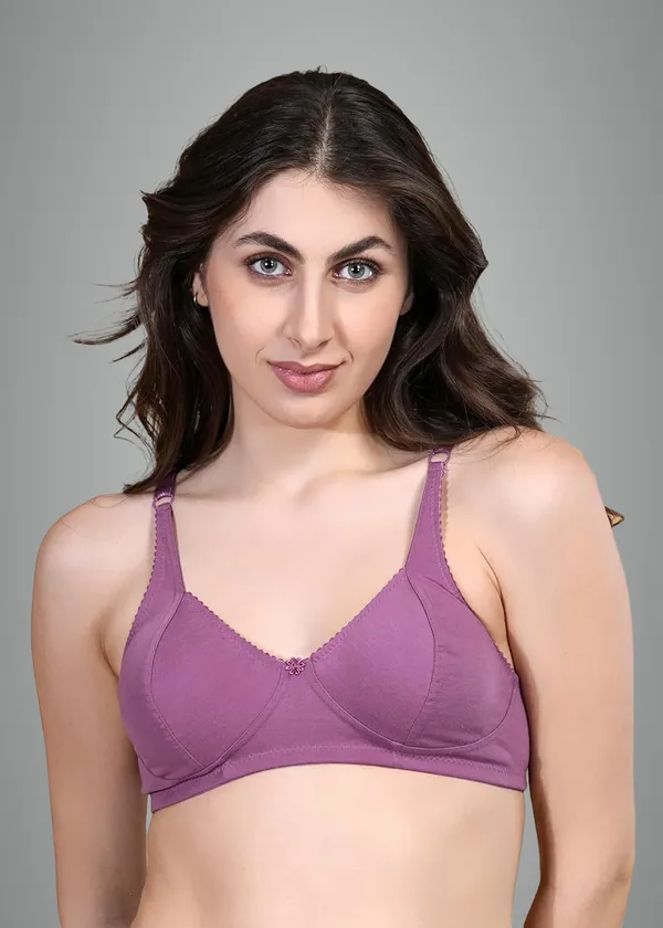 Purple_Cotton_Non_Padded_Wire_Free_Bra_For_Women
