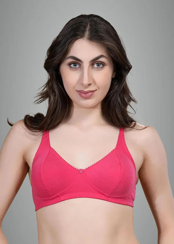 Red_Cotton_Non_Padded_Wire_Free_Bra_For_Women