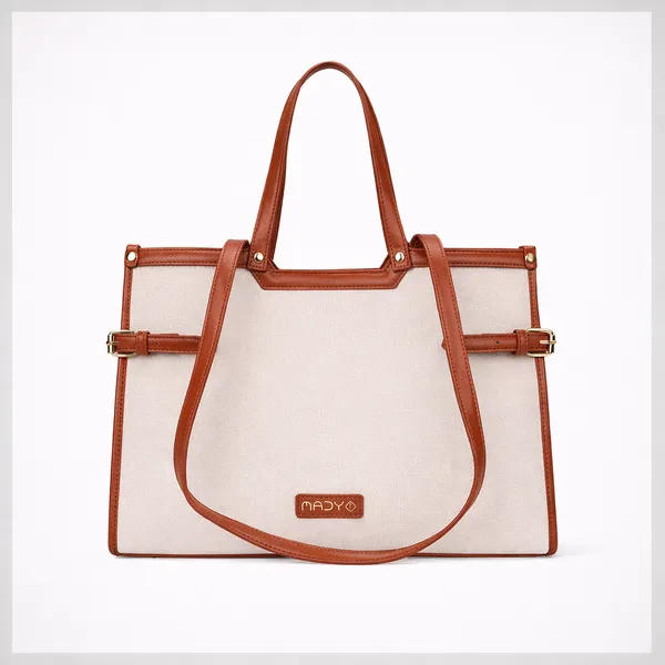 Tan_Polyurethane_(Pu)_Premium_Office_Bags_For_Women_By_Mady_Fashion
