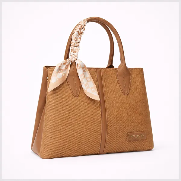 Tan_Polyurethane_(Pu)_Premium_Top_Handle_Bags_For_Women_By_Mady_Fashion