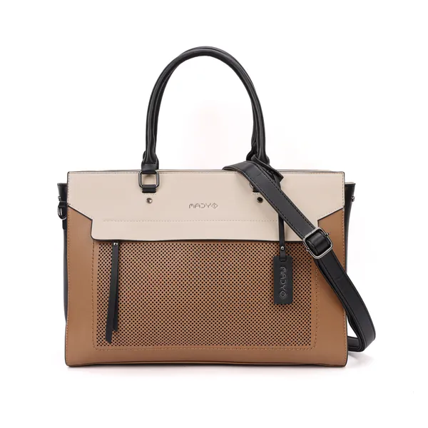 Tan_Polyurethane_(Pu)_Premium_Office_Bags_For_Women_By_Mady_Fashion
