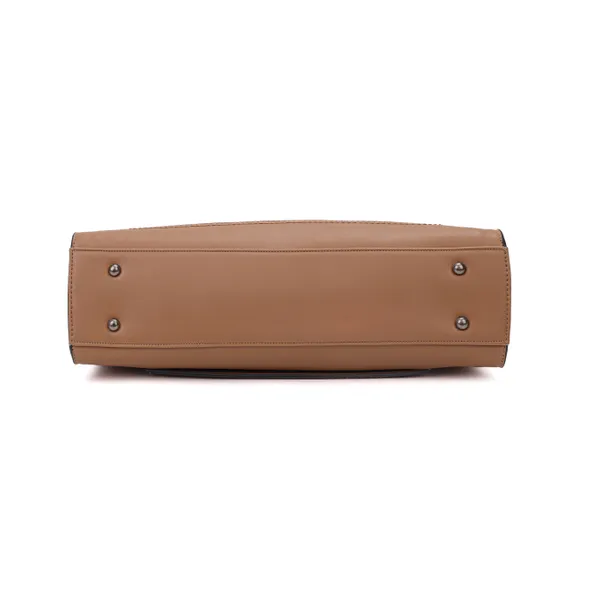 Tan_Polyurethane_(Pu)_Premium_Office_Bags_For_Women_By_Mady_Fashion