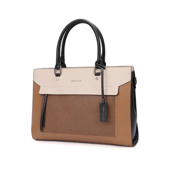 Tan_Polyurethane_(Pu)_Premium_Office_Bags_For_Women_By_Mady_Fashion