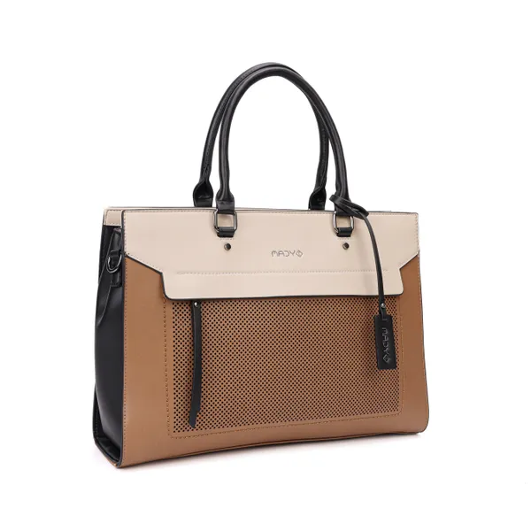 Tan_Polyurethane_(Pu)_Premium_Office_Bags_For_Women_By_Mady_Fashion
