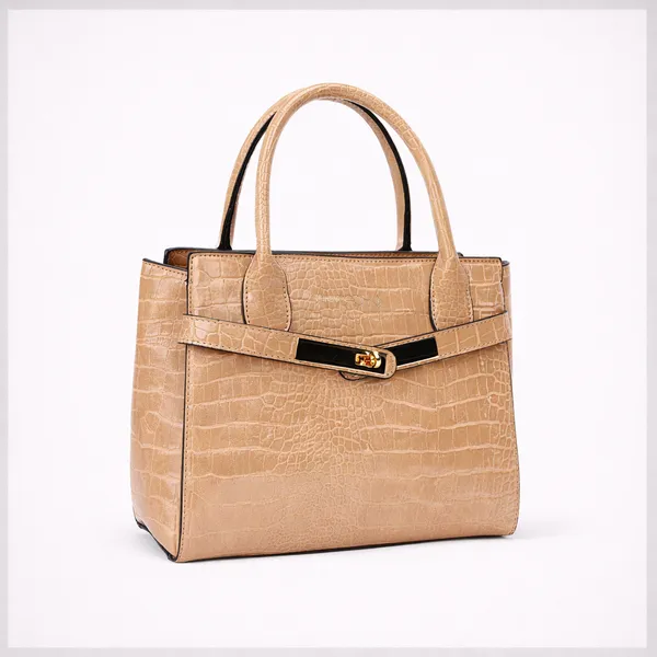 Tan_Polyurethane_(Pu)_Premium_Top_Handle_Bags_For_Women_By_Mady_Fashion