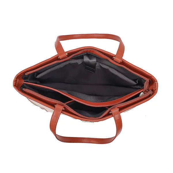 Apricot_Polyurethane_(Pu)_Premium_Top_Handle_Bags_For_Women_By_Mady_Fashion