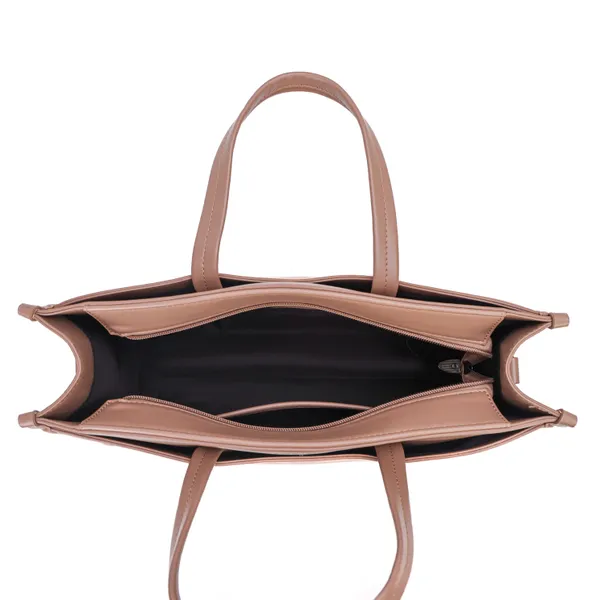 Khaki_Polyurethane_(Pu)_Premium_Top_Handle_Bags_For_Women_By_Mady_Fashion