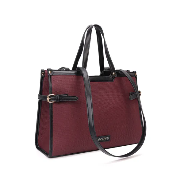 Maroon_Polyurethane_(Pu)_Premium_Office_Bags_For_Women_By_Mady_Fashion