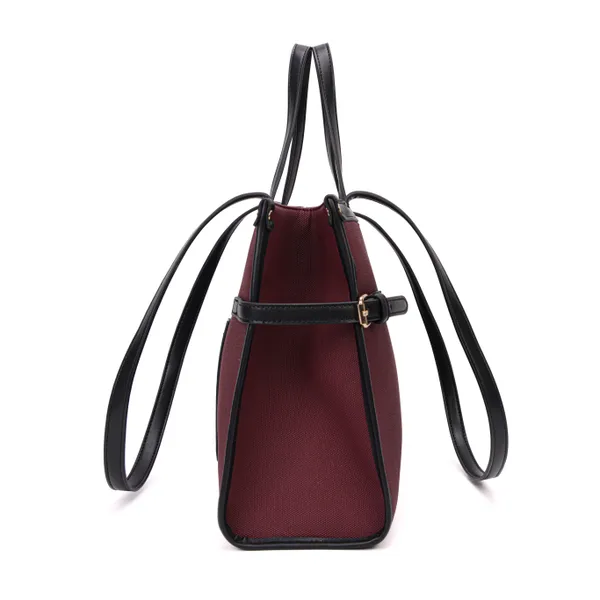 Maroon_Polyurethane_(Pu)_Premium_Office_Bags_For_Women_By_Mady_Fashion