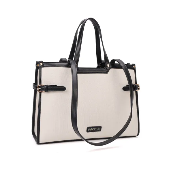 Apricot_Polyurethane_(Pu)_Premium_Office_Bags_For_Women_By_Mady_Fashion