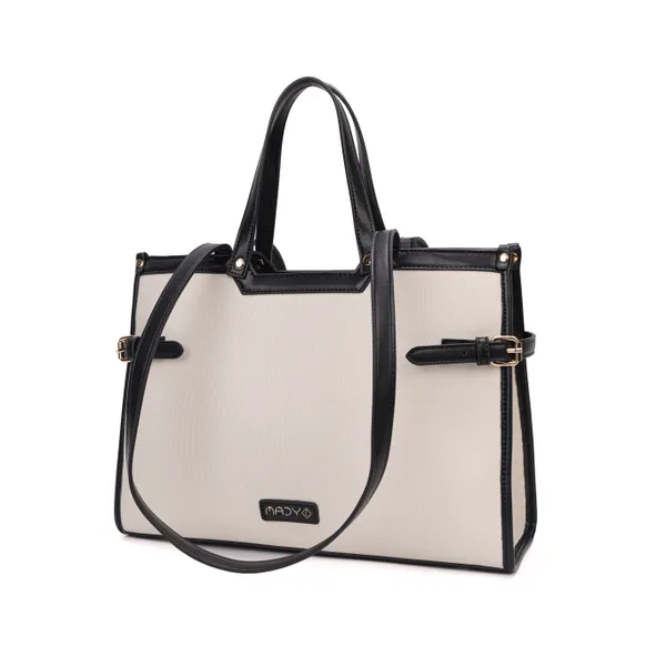 Apricot_Polyurethane_(Pu)_Premium_Office_Bags_For_Women_By_Mady_Fashion