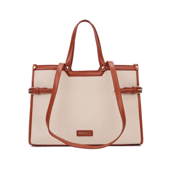 Tan_Polyurethane_(Pu)_Premium_Office_Bags_For_Women_By_Mady_Fashion