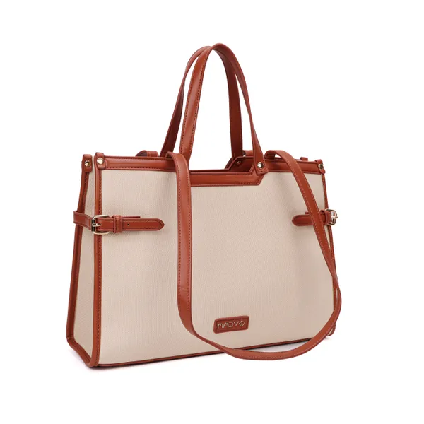 Tan_Polyurethane_(Pu)_Premium_Office_Bags_For_Women_By_Mady_Fashion