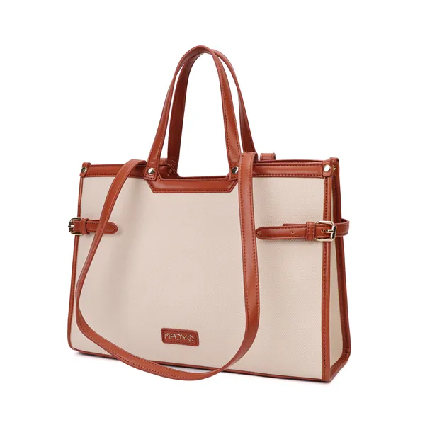 Tan_Polyurethane_(Pu)_Premium_Office_Bags_For_Women_By_Mady_Fashion