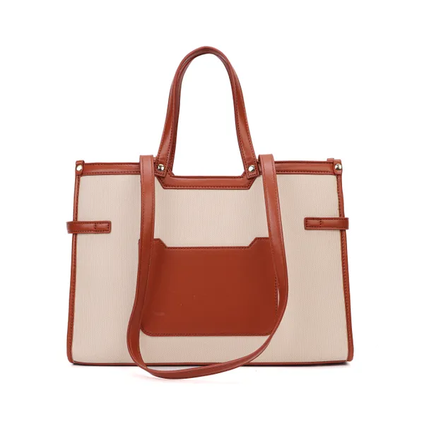 Tan_Polyurethane_(Pu)_Premium_Office_Bags_For_Women_By_Mady_Fashion