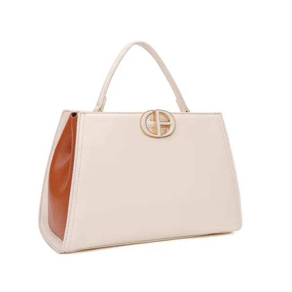 Off_White_Polyurethane_(Pu)_Premium_Top_Handle_Bags_For_Women_By_Mady_Fashion