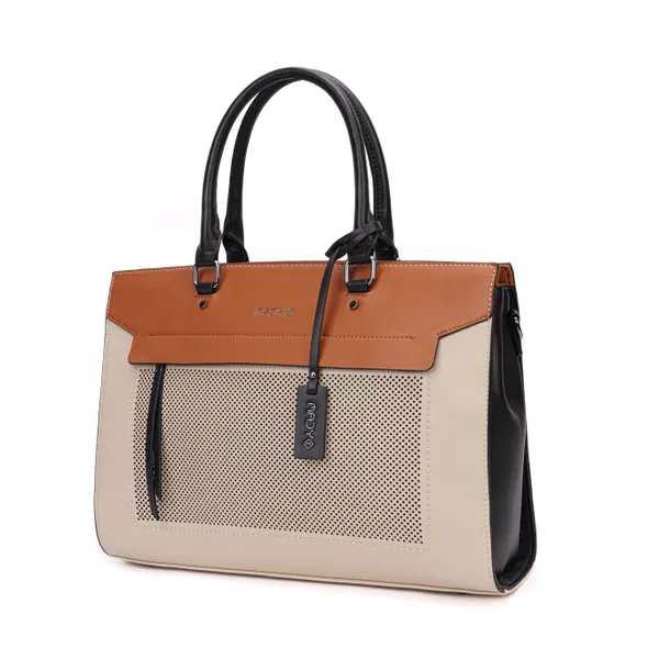Tan_Polyurethane_(Pu)_Premium_Office_Bags_For_Women_By_Mady_Fashion