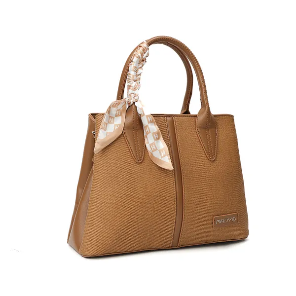 Tan_Polyurethane_(Pu)_Premium_Top_Handle_Bags_For_Women_By_Mady_Fashion