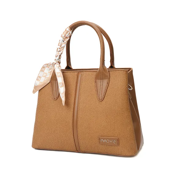 Tan_Polyurethane_(Pu)_Premium_Top_Handle_Bags_For_Women_By_Mady_Fashion