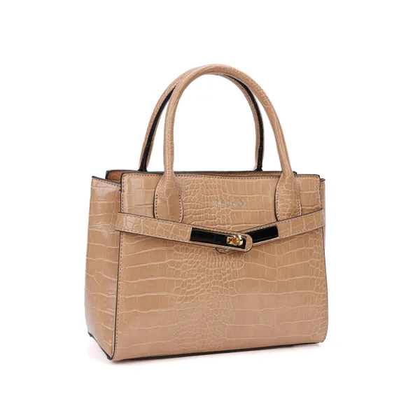 Tan_Polyurethane_(Pu)_Premium_Top_Handle_Bags_For_Women_By_Mady_Fashion