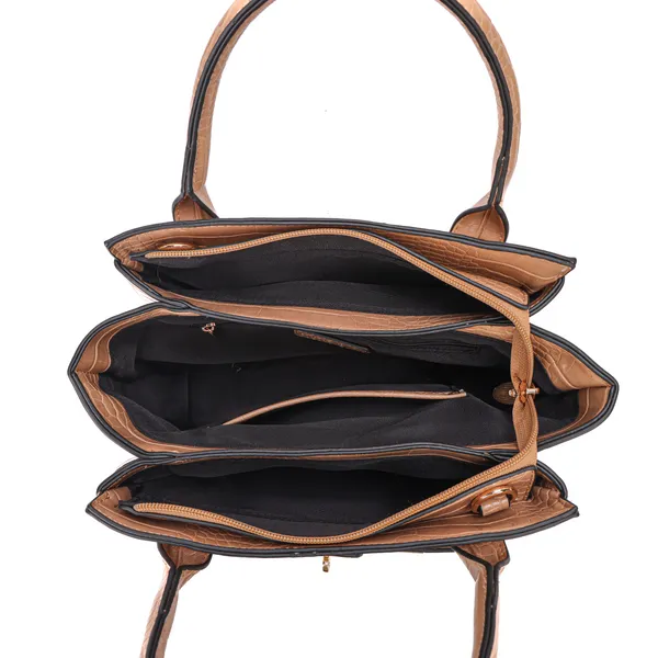 Tan_Polyurethane_(Pu)_Premium_Top_Handle_Bags_For_Women_By_Mady_Fashion