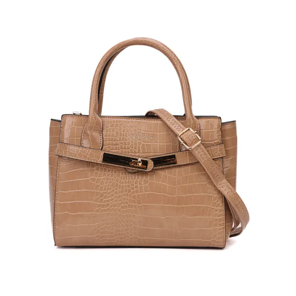 Tan_Polyurethane_(Pu)_Premium_Top_Handle_Bags_For_Women_By_Mady_Fashion