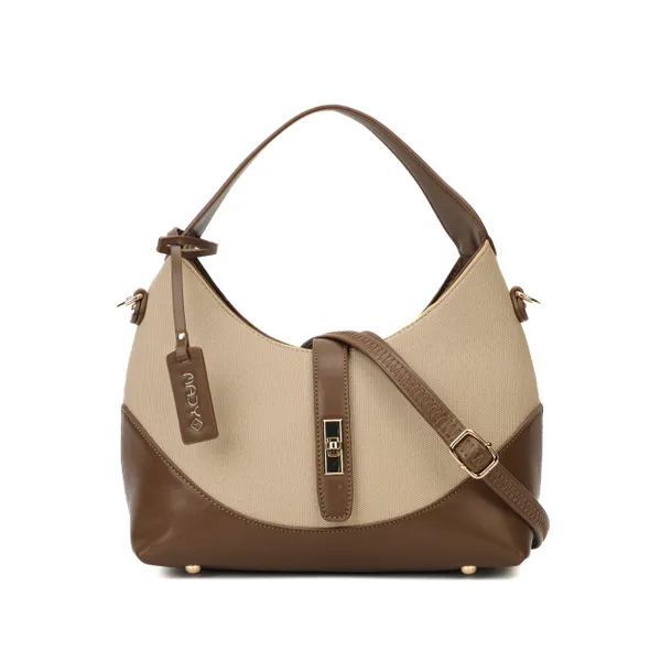 Apricot_Polyurethane_(Pu)_Premium_Hobos_&_Shoulder_Bags_For_Women_By_Mady_Fashion