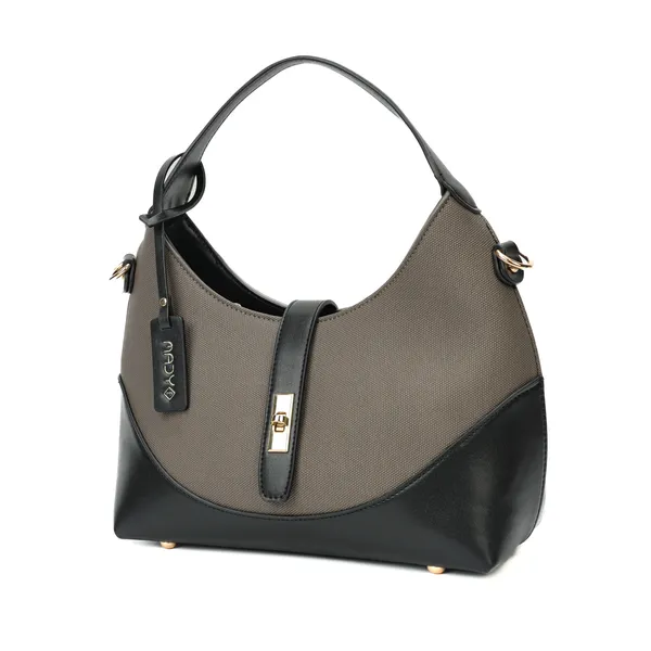 Grey_Polyurethane_(Pu)_Premium_Hobos_&_Shoulder_Bags_For_Women_By_Mady_Fashion