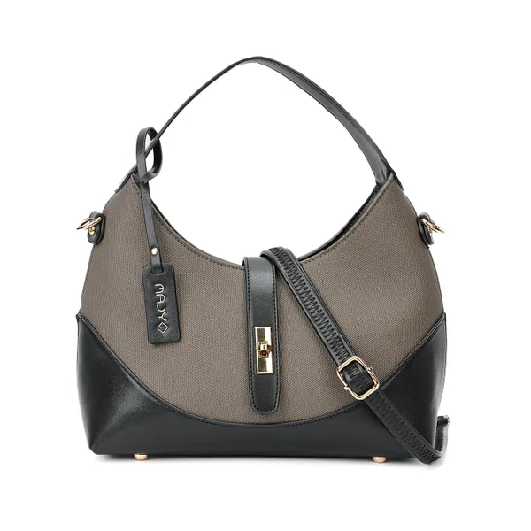 Grey_Polyurethane_(Pu)_Premium_Hobos_&_Shoulder_Bags_For_Women_By_Mady_Fashion