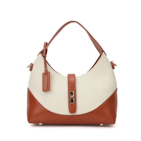Beige_Polyurethane_(Pu)_Premium_Hobos_&_Shoulder_Bags_For_Women_By_Mady_Fashion
