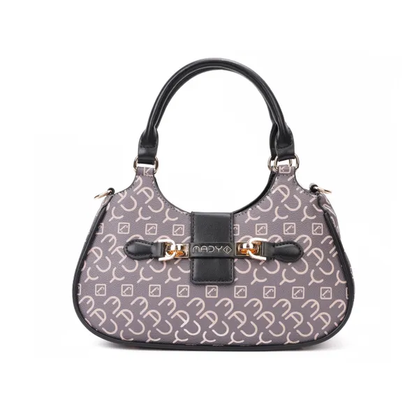 Grey_And_Black_Polyurethane_(Pu)_Premium_Hobos_&_Shoulder_Bags_For_Women_By_Mady_Fashion