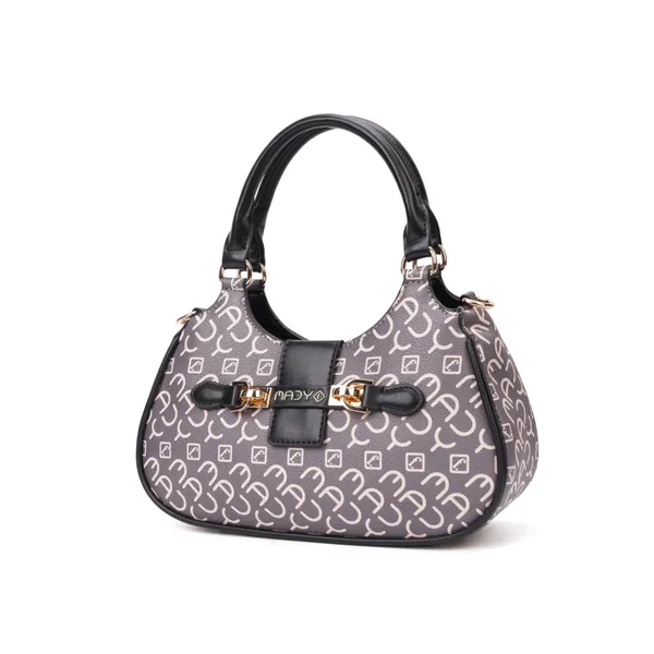 Grey_And_Black_Polyurethane_(Pu)_Premium_Hobos_&_Shoulder_Bags_For_Women_By_Mady_Fashion