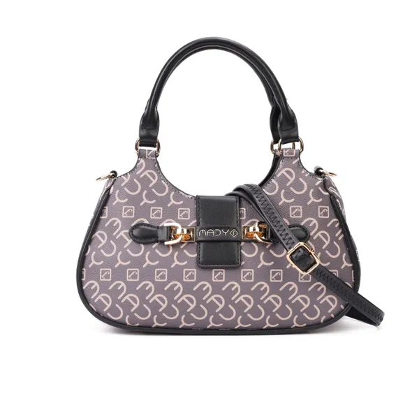 Grey_And_Black_Polyurethane_(Pu)_Premium_Hobos_&_Shoulder_Bags_For_Women_By_Mady_Fashion
