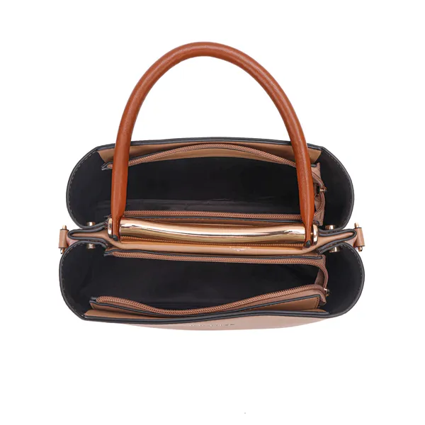 Tan_Polyurethane_(Pu)_Premium_Top_Handle_Bags_For_Women_By_Mady_Fashion